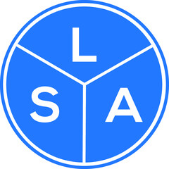 LSA letter logo design on White background. LSA creative Circle letter logo concept. LSA letter design. 