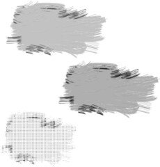 Three kinds of grungy splatter textures some of them with halftone elements