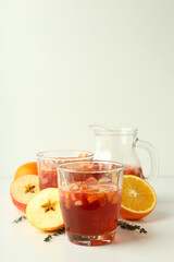 Concept of drink with Sangria, space for text