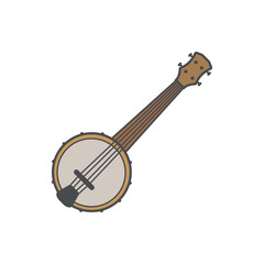 banjo logo icon design template vector - obrazy, fototapety, plakaty