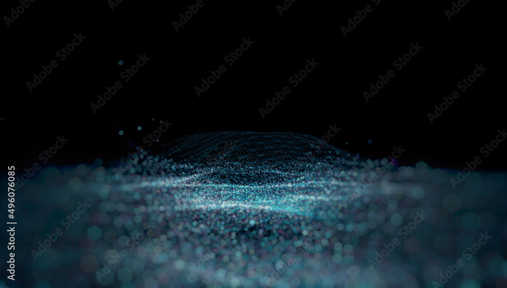 Wall mural technology abstract background blur