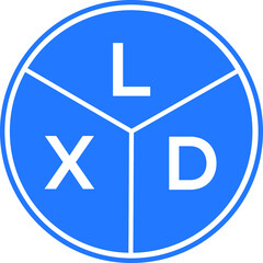 LXD letter logo design on white background. LXD  creative circle letter logo concept. LXD letter design.