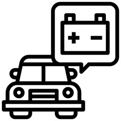 Obraz premium BATTERY line icon,linear,outline,graphic,illustration