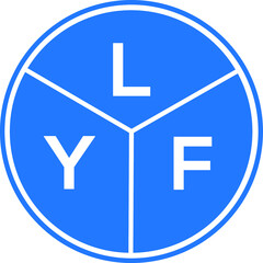 LYF letter logo design on white background. LYF creative circle letter logo concept. LYF letter design. 