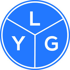 LYG letter logo design on white background. LYG  creative circle letter logo concept. LYG letter design.