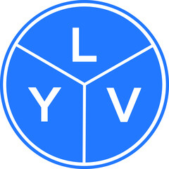 LYV letter logo design on white background. LYV  creative circle letter logo concept. LYV letter design.
