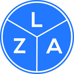LZA letter logo design on white background. LZA  creative circle letter logo concept. LZA letter design.