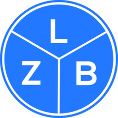 LZB letter logo design on white background. LZB  creative circle letter logo concept. LZB letter design.