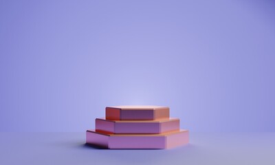 3d rendering illustration of background abstract, podium stage art display wallpaper, product pedestal stand, gaming cyberpunk style