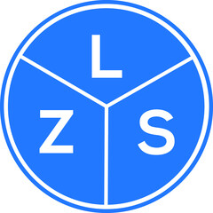 LZS letter logo design on white background. LZS  creative circle letter logo concept. LZS letter design.