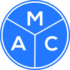 MAC letter logo design on white background. MAC  creative circle letter logo concept. MAC letter design.