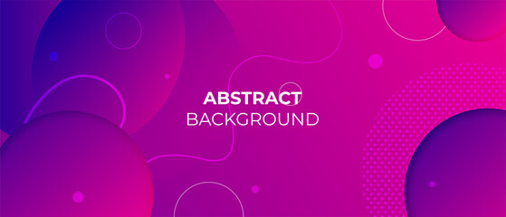 Abstract colorful fluid shape background. Trendy purple gradient shapes composition Paper cut style design