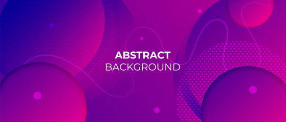 Abstract colorful fluid shape background. Trendy purple gradient shapes composition Paper cut style design