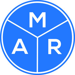 MAR letter logo design on white background. MAR  creative circle letter logo concept. MAR letter design.