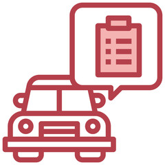 CLIPBOARD red line icon,linear,outline,graphic,illustration