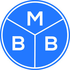 MBB letter logo design on white background. MBB  creative circle letter logo concept. MBB letter design.