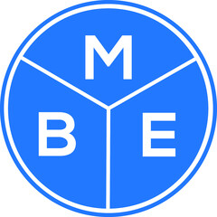 MBE letter logo design on white background. MBE  creative circle letter logo concept. MBE letter design.