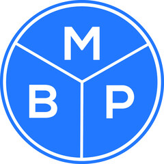 MBP letter logo design on white background. MBP  creative circle letter logo concept. MBP letter design.