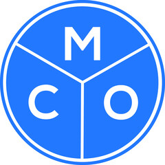 MCO letter logo design on white background. MCO  creative circle letter logo concept. MCO letter design.