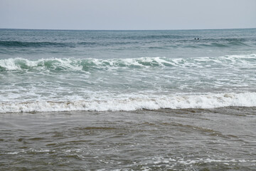 Fototapeta na wymiar KOREA sea wave coast scenery nature sandy beach beach horizon whitecaps