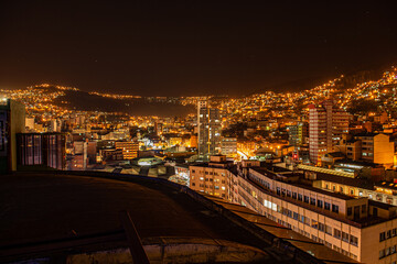 Fototapeta na wymiar La Paz in der Nacht 