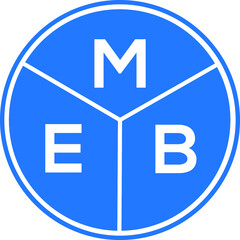 MEB letter logo design on white background. MEB  creative circle letter logo concept. MEB letter design.