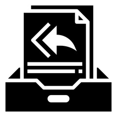 REPLY ALL glyph icon,linear,outline,graphic,illustration