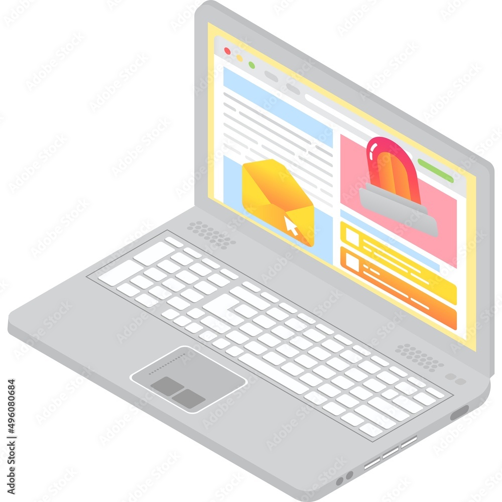Aufkleber online virus scan service vector 3d computer icon