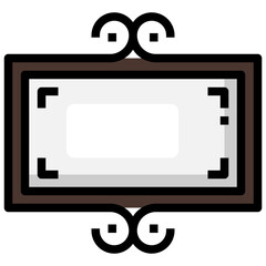 FRAMES filled outline icon,linear,outline,graphic,illustration