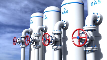 Erdgas Tanks - obrazy, fototapety, plakaty
