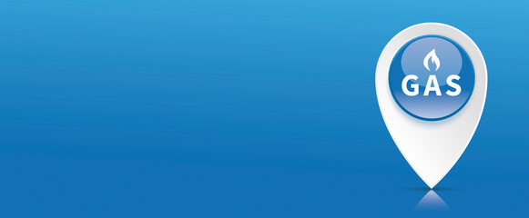 Gas Pump Position Marker Blue Header