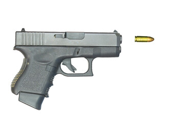 Bangkok ,Thailand ,July 10,2019-Side aspect of Glock26 pistol gun