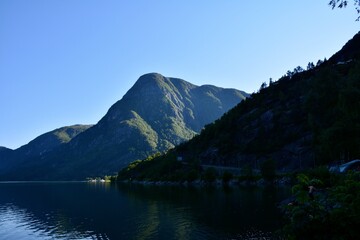 lake and mountains