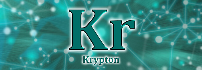 Kr symbol. Krypton chemical element