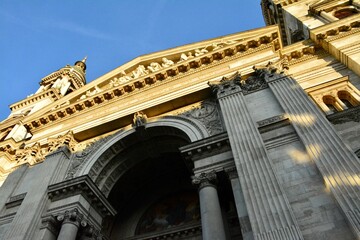 Fototapeta premium the facade of the building of the cathedral