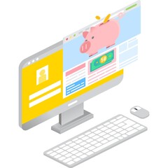 Cash back service vector savings bank account icon