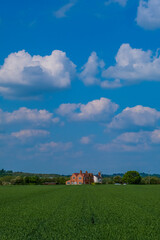 Fototapeta premium Lush green farming land - Warwickshire England UK