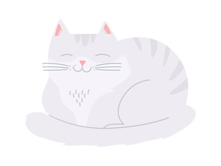 Sleeping cat. Cute Animal Pet. Vector illustration