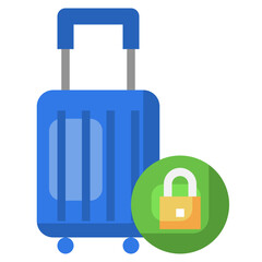 Fototapeta premium LOCK flat icon,linear,outline,graphic,illustration