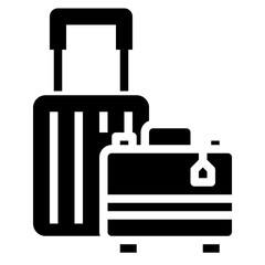 SUITCASE glyph icon,linear,outline,graphic,illustration