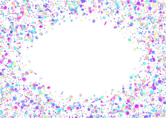 Iridescent Confetti. Fiesta Art. Modern Foil. Neon Background. Party Design. Falling Sparkles. Pink Laser Texture. Retro Colorful Backdrop. Purple Iridescent Confetti