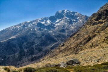 Fototapeta premium View of the east face of Mount Mucrone, a beautiful peak in the Biella pre-Alps