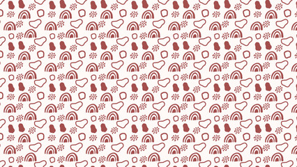 Hand drawn abstract element seamless pattern