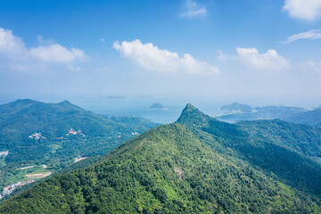 Sharp mountain in Clear Water Bay, Sai Kung, Hong Kong. Hiking destination, clear weather in Autumn, Natural environment