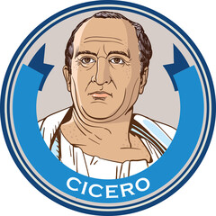 Cicero portrait. Roman philosopher - obrazy, fototapety, plakaty