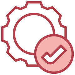 CHECKED red line icon,linear,outline,graphic,illustration