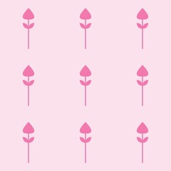 Flower seamless pattern vector floral shape doodle plant abstract background illustration for digital and print materials.