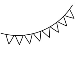 bunting hand drawing