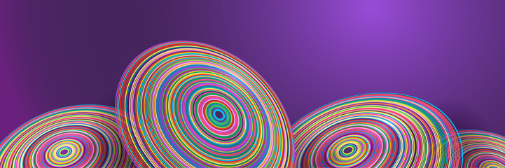 Modern geometrical abstract banner background with circles. Business or technology presentation design template, brochure or flyer pattern, or geometric web banner