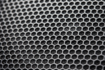 Аudio speaker grid. Grille texture of acoustic system